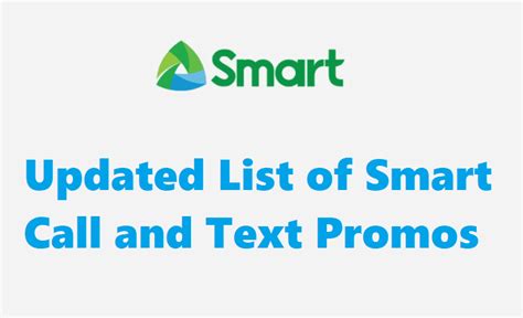 List of Smart Call and Text Promos 2022 .